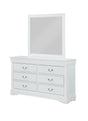 Louis Philip Dresser White, Modern Wood Veneers, Classic Spacious 6 Drawers - Ella Furniture