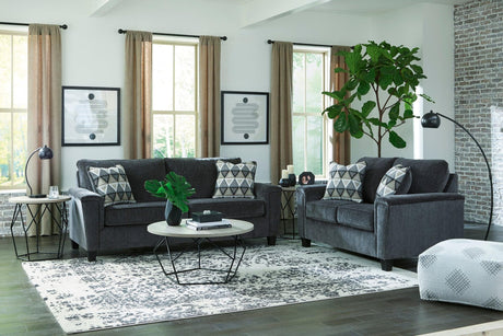 Ashley Smoke Modern Contemporary Solid Wood Fabric Upholstered Sofa & Loveseat - Ella Furniture
