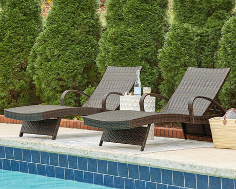 Kantana Brown Chaise Lounge (Set Of 2) - Ella Furniture