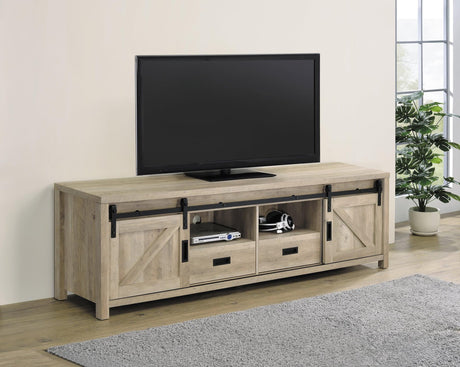 Madra Rectangular Tv Console With 2 Sliding Doors - Ella Furniture