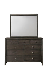 Evan Dresser Grey, Modern Wood, Nickel Knob 7 Drawers - Ella Furniture