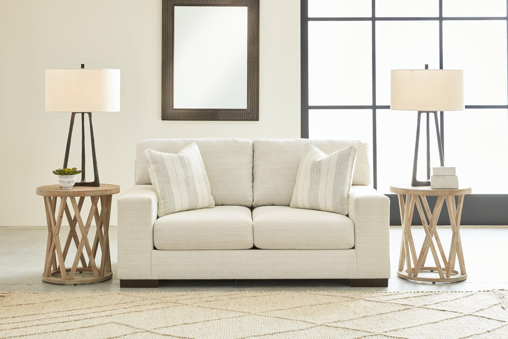 Maggie Birch Chenille Loveseat - Ella Furniture