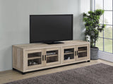 Sachin Rectangular Tv Console With Glass Doors - Ella Furniture