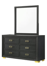 Pepe Dresse Black, Sleek And Modern Contemporary Wood, 6 Spacious Drawers - Ella Furniture
