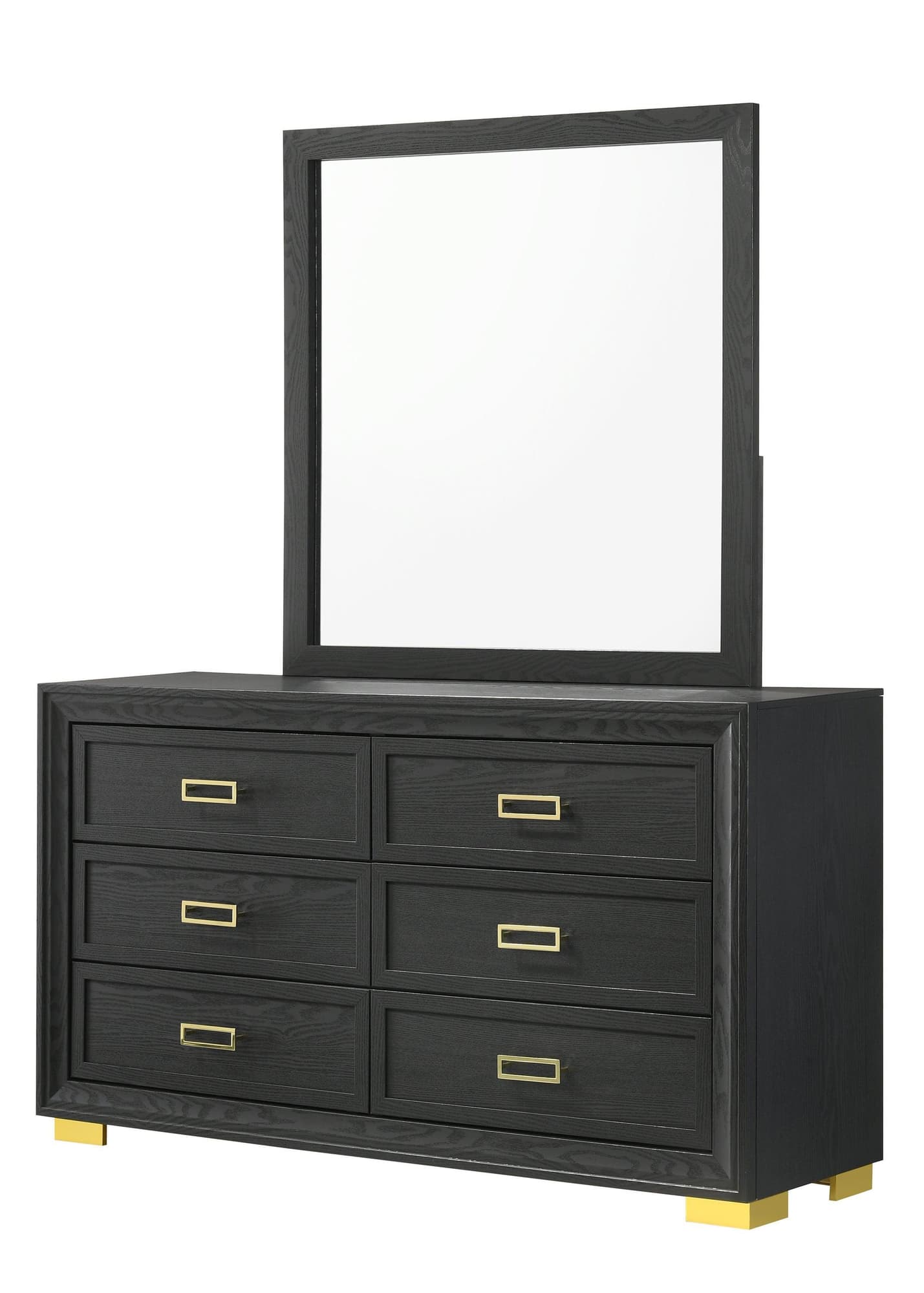 Pepe Dresse Black, Sleek And Modern Contemporary Wood, 6 Spacious Drawers - Ella Furniture