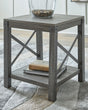 Freedan Grayish Brown End Table - Ella Furniture