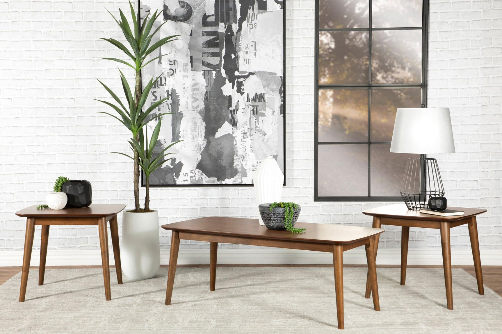 Radley 3-Piece Occasional Set Natural Walnut - Ella Furniture