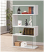 Emelle 4-Tier Bookcase White And Clear - Ella Furniture