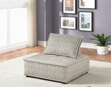 Bales Happy Beige Modern Armless Modular Accent Chair With Tufted - Ella Furniture