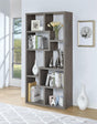 Theo 10-Shelf Bookcase Weathered Grey - Ella Furniture
