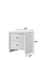 Evan Night Stand White, Modern Contemporary Sleek Wood, 2 Spacious Drawers - Ella Furniture