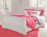 Anarasia White Full Sleigh Bed - Ella Furniture