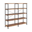 Analiese 4-Shelf Open Bookcase Antique Nutmeg - Ella Furniture