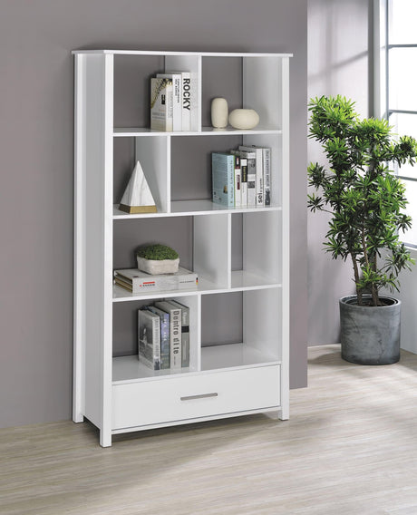 Dylan Rectangular 8-Shelf Bookcase - Ella Furniture