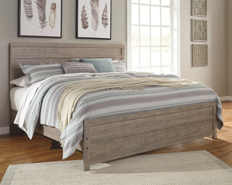 Culverbach Gray King Panel Bed - Ella Furniture