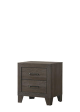 Hopkins Night Stand Brown, Sleek And Modern Wood, Metal 2 Drawers - Ella Furniture