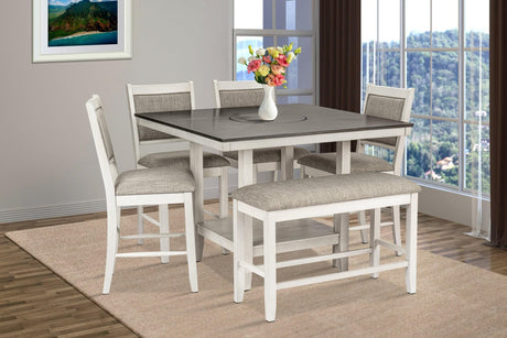 D2310 - Counter Height Table + 4 Chair + Bench Set - Ella Furniture
