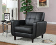 Aaron Padded Seat Accent Chair Black - Ella Furniture