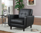 Aaron Padded Seat Accent Chair Black - Ella Furniture