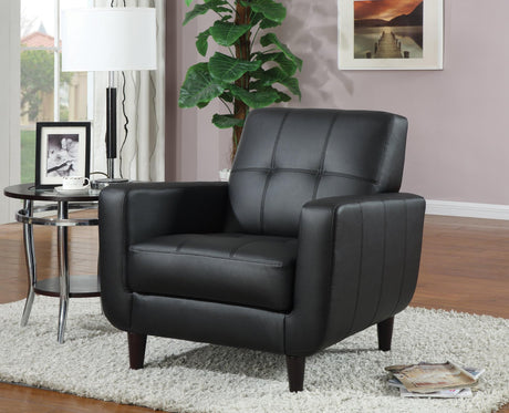 Aaron Padded Seat Accent Chair Black - Ella Furniture