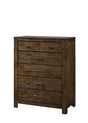 Curtis Chest Brown, Rustic And Modern Wood, 6 Drawers - Ella Furniture