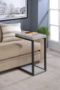 Beck Accent Table Cement And Black - Ella Furniture