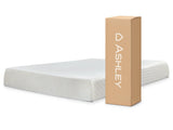 10 Inch Chime Memory Foam White Queen Mattress In A Box - Ella Furniture