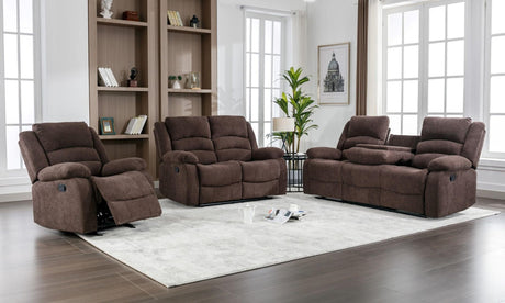 Dynamo2-chocolate 3Pc Reclining Set - Ella Furniture