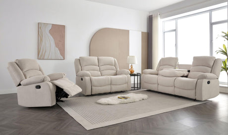 Dynamo2-sand 3Pc Reclining Set - Ella Furniture