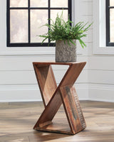 Lily Geometric Accent Table Natural - Ella Furniture