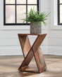 Lily Geometric Accent Table Natural - Ella Furniture