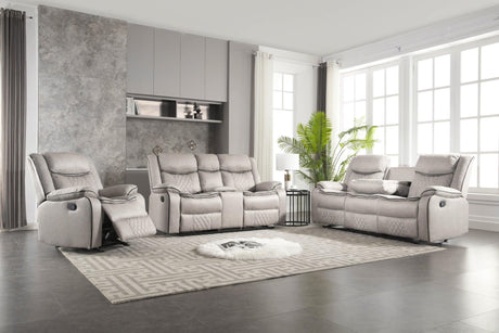 Weston Stone - 3Pc Reclining Living Room Set - Ella Furniture