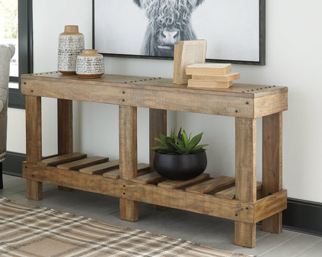 Susandeer Brown Sofa/console Table - Ella Furniture