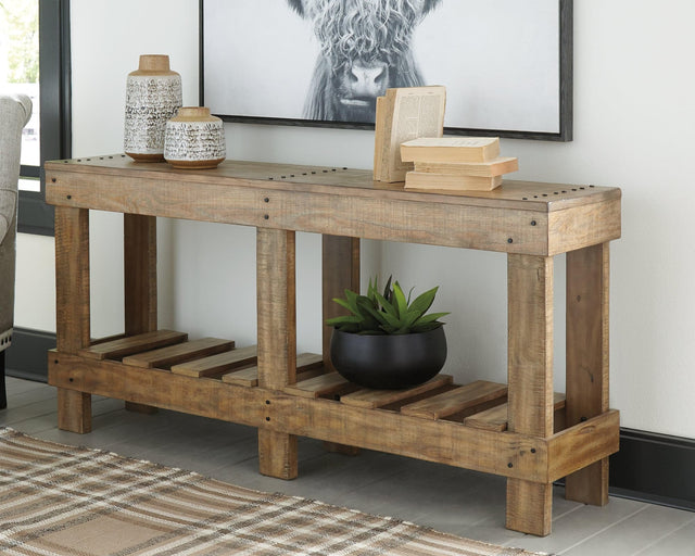 Susandeer Brown Sofa/console Table - Ella Furniture