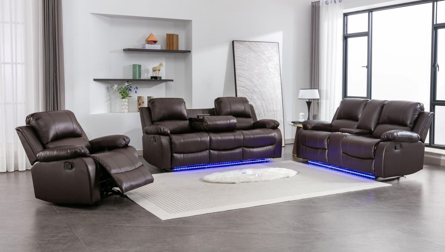 Daytona Brown 3Pc Set - Ella Furniture