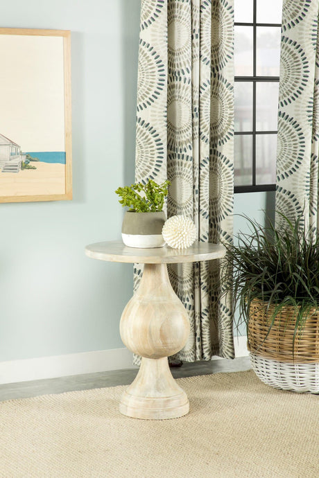 Dianella Round Pedestal Accent Table - Ella Furniture