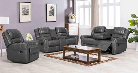 Lexington2023 Gray - 3Pc Reclining Living Room - Ella Furniture