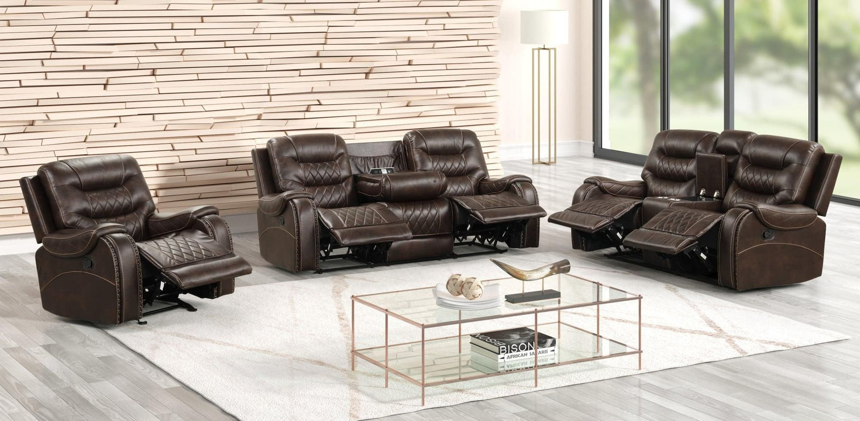 Ashley2002 Oversized 3Pc Reclining Set - Ella Furniture
