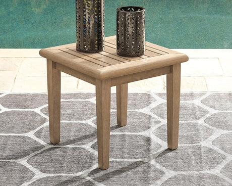 Gerianne Grayish Brown End Table - Ella Furniture