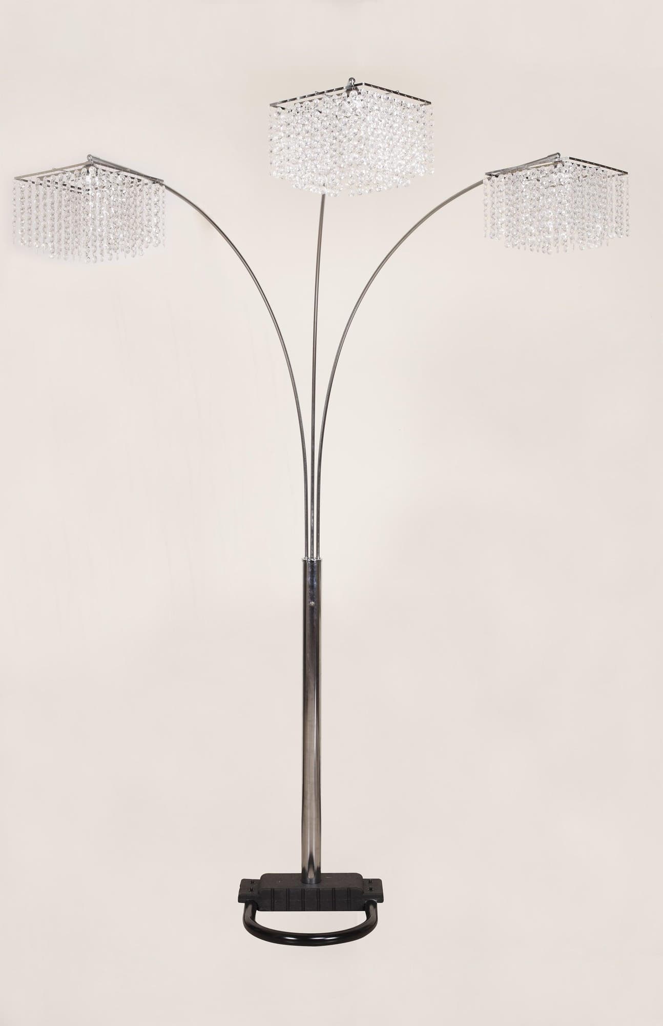 Silver Black Contemporary Modern Floor Lamp - Ella Furniture