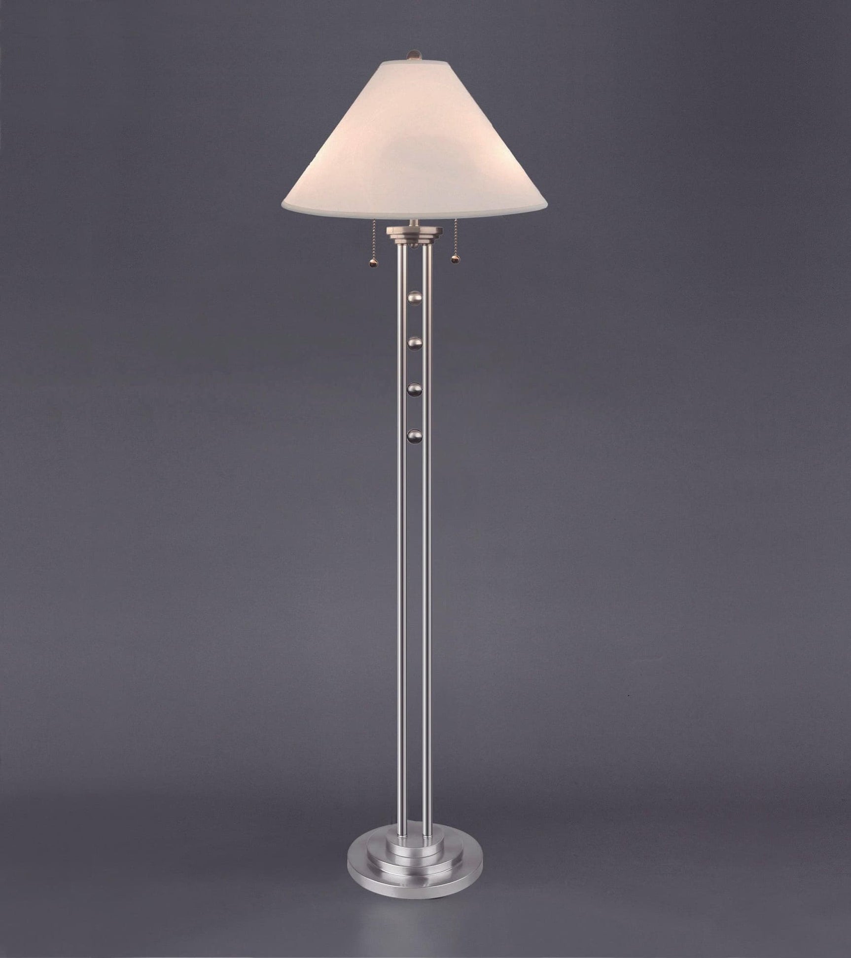 Magnum Chrome White Modern Contemporary Floor Lamp Base - Ella Furniture