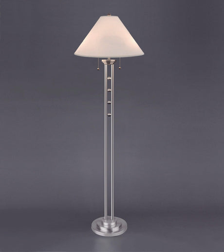 Magnum Chrome White Modern Contemporary Floor Lamp Base - Ella Furniture