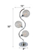 Silver Metak Crystal 3 Modern Globe Table Lamp - Ella Furniture