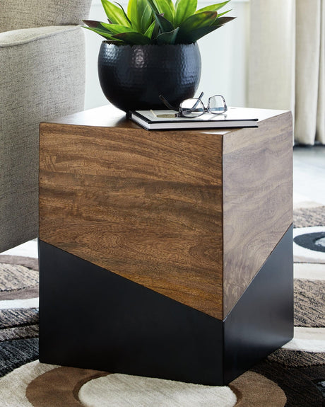 Trailbend Brown/gunmetal Accent Table - Ella Furniture