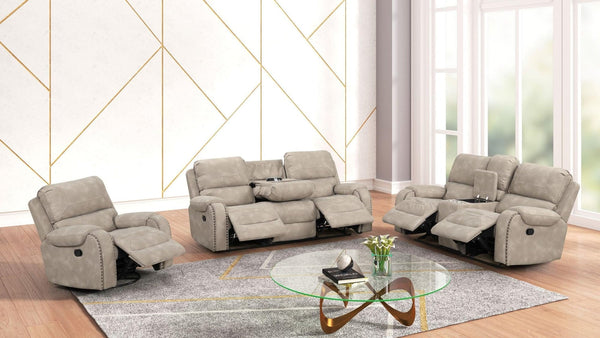 Titan1002-stone Oversized 3Pc Reclining Set - Ella Furniture