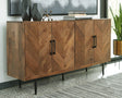 Prattville Brown Accent Cabinet - Ella Furniture