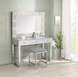 Umbridge 3-Drawer Vanity With Lighting Chrome And White - Ella Furniture