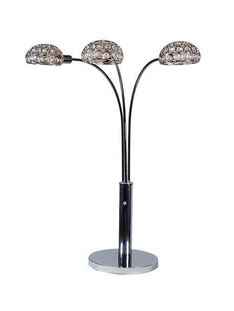 Ashley Champagne Black/Silver Marble Winter Metal Arc Table Lamp - Ella Furniture
