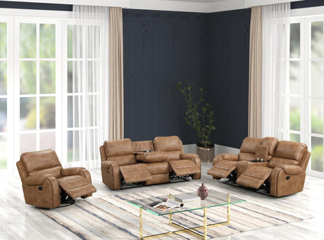 Titan2002-saddle Oversized 3Pc Reclining Set - Ella Furniture