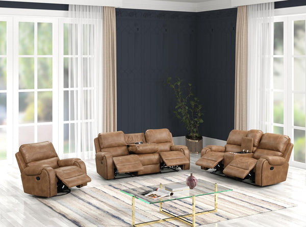Titan2002-saddle Oversized 3Pc Reclining Set - Ella Furniture